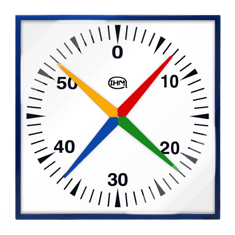 Trainingsklok voor zwembad - 4 wijzers - 62x62cm
